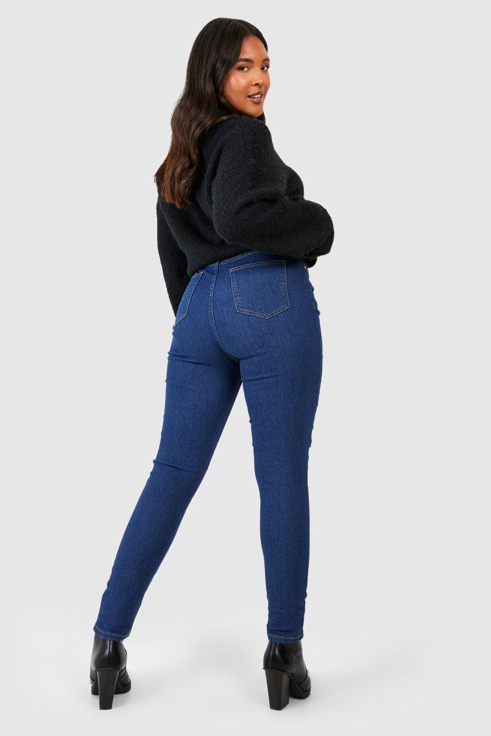 Plus Distressed Skinny Jeans boohoo